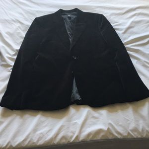 Single breasted velvet blazer